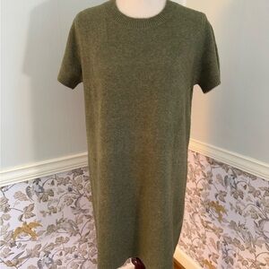 Green Short Sleeve Sweater Dress NWT